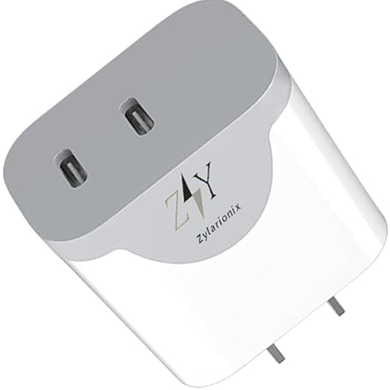 Zylarionix Type-C Wall Charger Block 2Pack Dual Port Cube Plug Power Charging Adapter Brick for iPhone 15/14/13/12/XS Max/XR/X/8/8 Plus