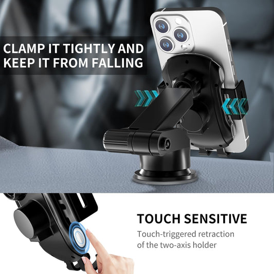 Wireless Car Charger, 15W Auto-Clamping Car Mount Fast Charging Air Vent Car Phone Mount Compatible with iPhone 15/14/13/13 Pro/12 Pro Max/12 pro/12 Series